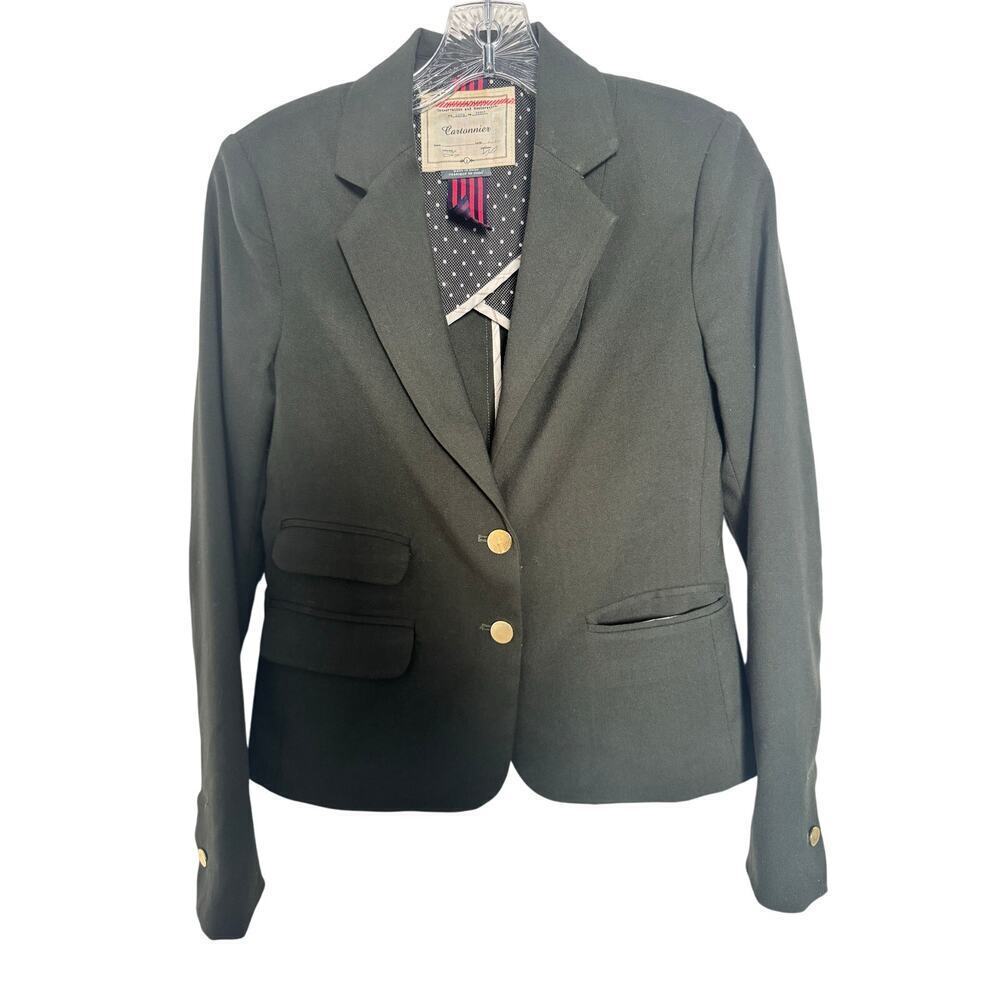 Cartonnier Dark Green Blazer with Gold Accents